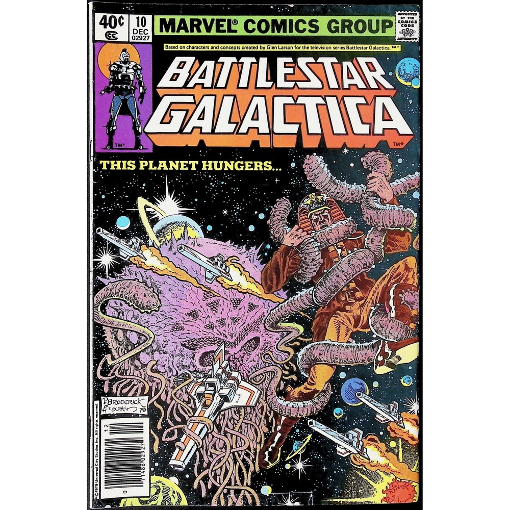 Battlestar Galactica #10 Newsstand Marvel Comic Book 1979 Glen Larson Starbuck